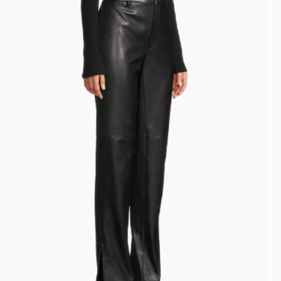 Toccin Iris Faux Leather Pants - Picture 3 of 13